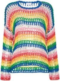 Rainbow Open Hand Crochet Sweater at Farfetch